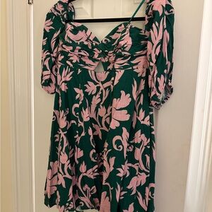 KEEPSAKE the Label Teal and Pink Dress